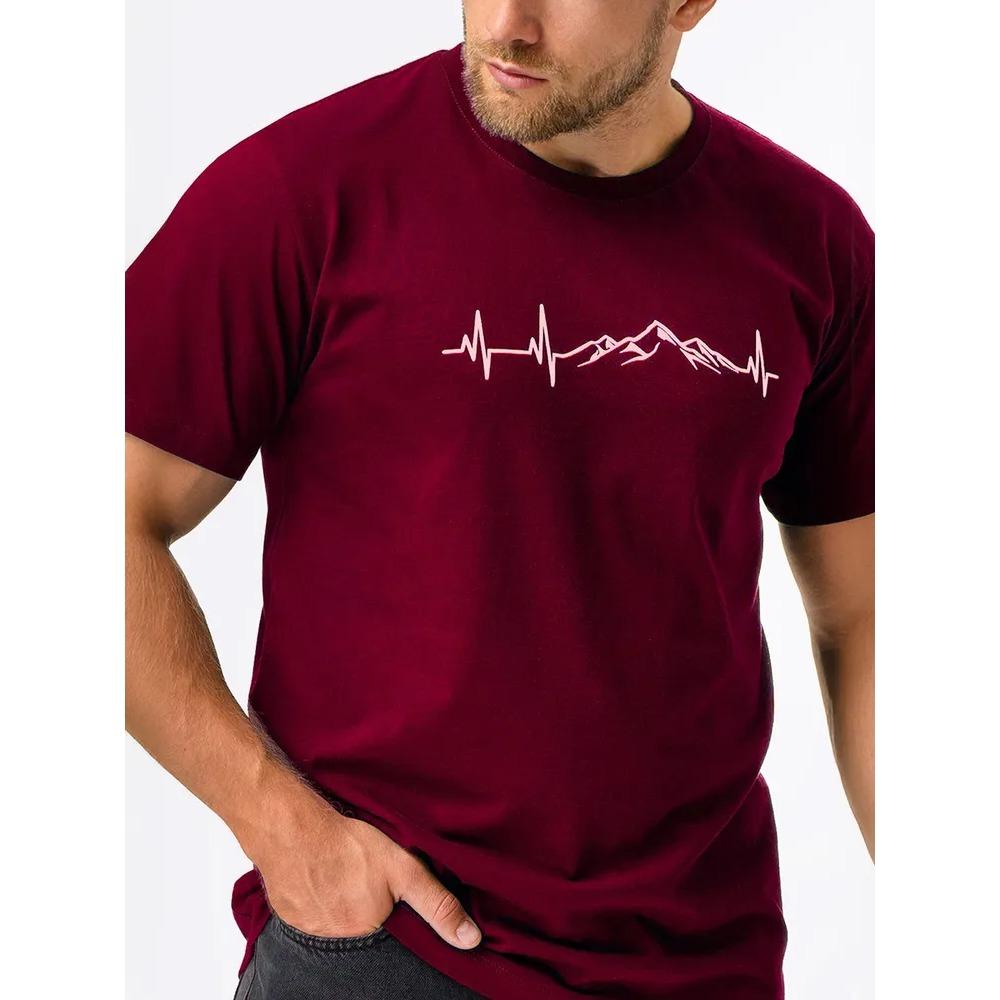 Summer Men's Round Neck Short Sleeved T-shirt Comfortable Fashionable Breathable Sweat Absorbing Printed Cotton T-shirt