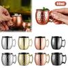 60ml Mini Nerezový Hrnek Moscow Mule Koktejlová Sklenice na Víno Tepaný Měděný Pivní Hrnek Hrnek na Kávu Hrnek na Mléko Barová Sklenice Nápojové Sklo