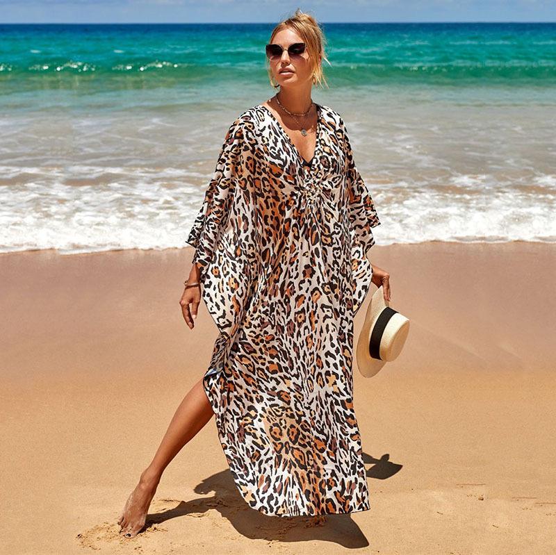 

European & American Print Handmade Woven Beach Cover-Up – Loose Plus Size Vacation Bikini Wrap One Size