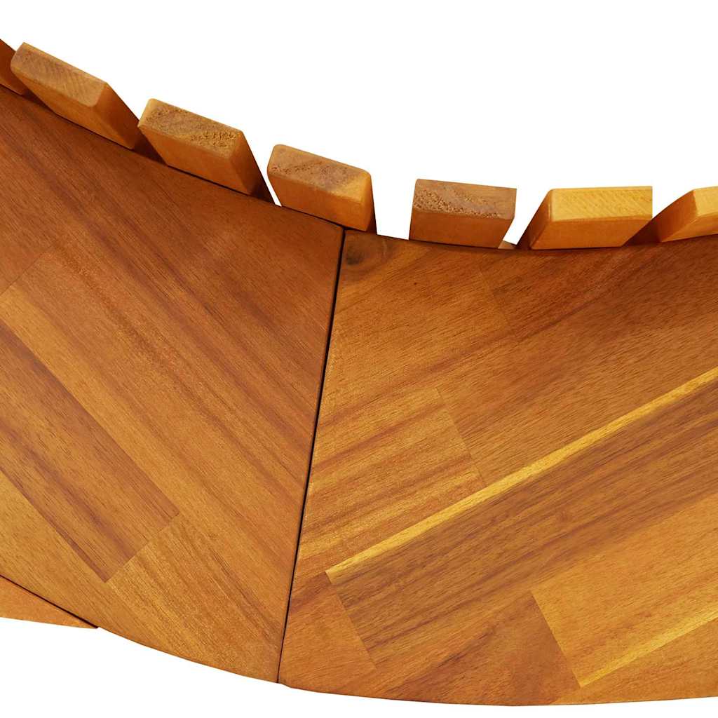 Liege 2 Person 2 Pcs Brown 154 X 60 X 74 Cm Solid Acacia Wood