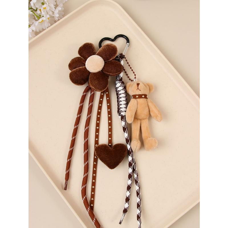 Exquisite and high-value versatile cartoon three-dimensional bunny love pendant cute bag pendant keychain