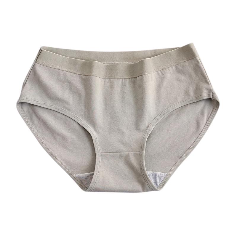 Individually Packaged: Girls' Breathable Cotton Mid-Waist Solid Underwear for Students