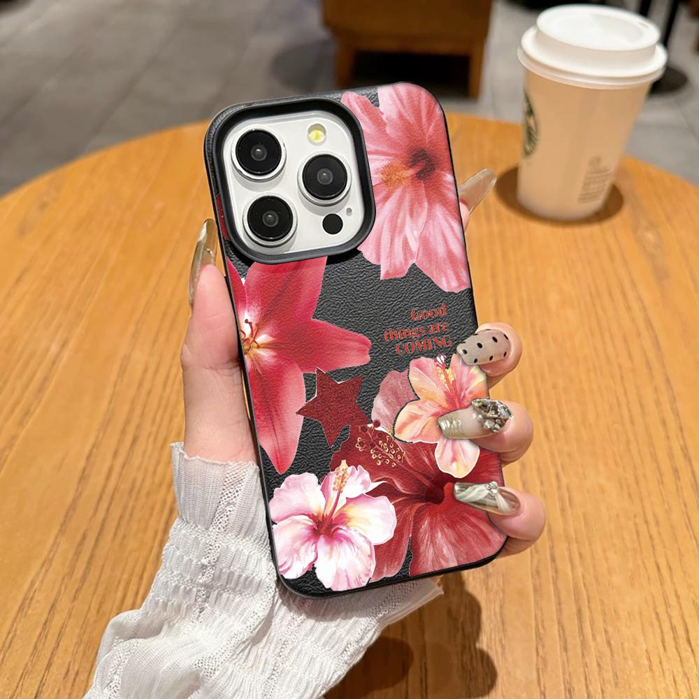 Simple Flower Phone Case For Iphone 17 12 16 Plus 15 Pro Max 11 13 14 17E 16E Ultra Anti-Fingerprint Soft Protective Cover