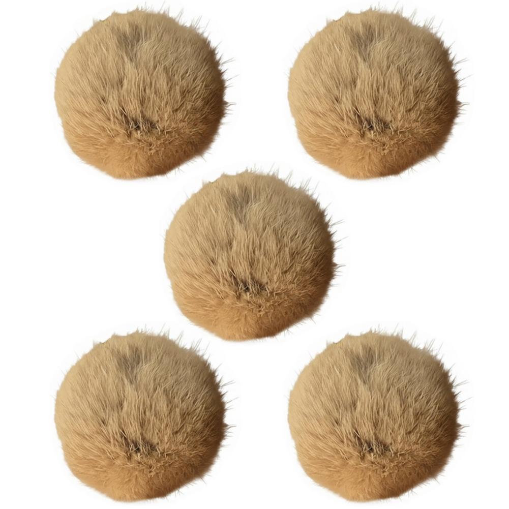 8cm Faux Fur Cat Balls Toy for Indoor Pet Kitten Teething Chasing & Self Play