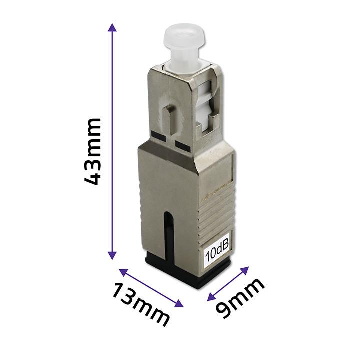 Qoltec Tłumik światłowodowy SC/UPC (F) - SC/UPC (M) | Singlemode | 10dB