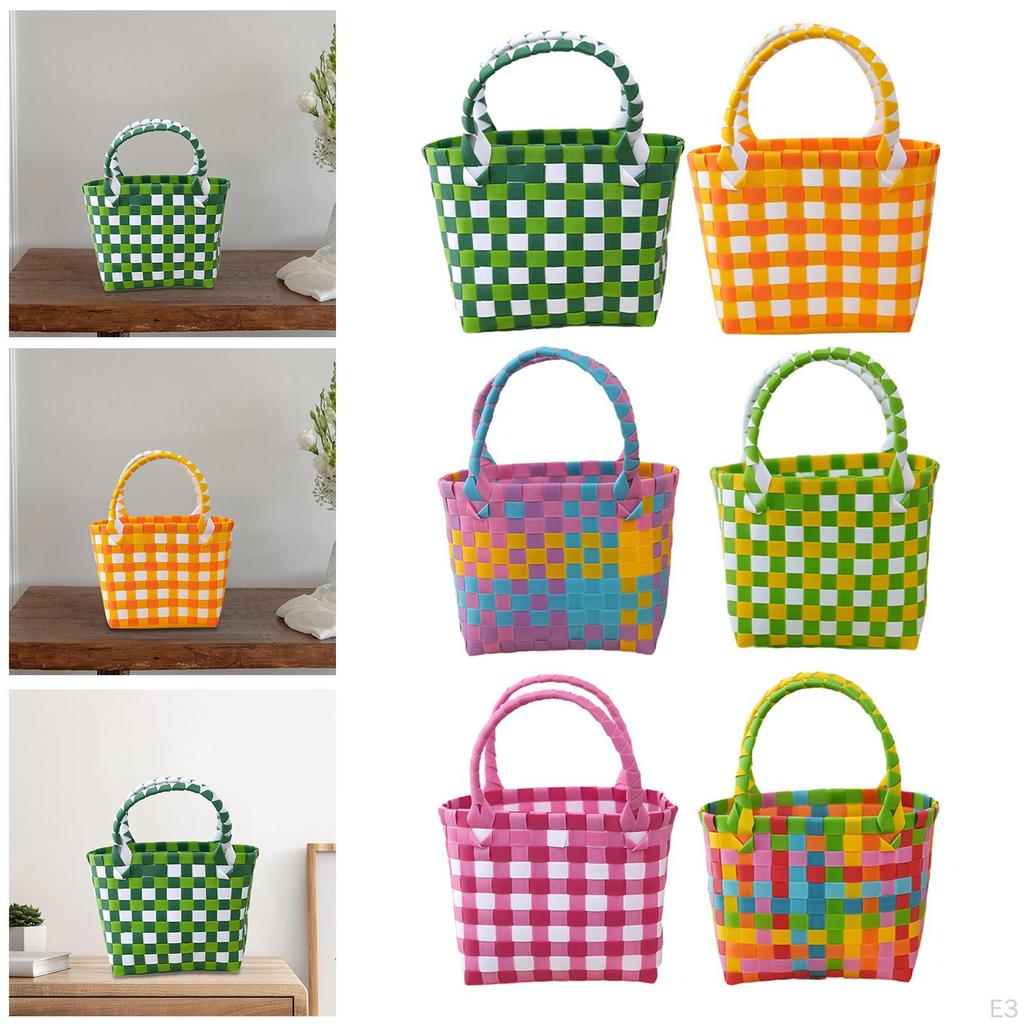 Breathable Woven Summer Handbag, Ideal for Beach, Picnics, Shopping, Vacation Or Travel
