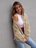 Women's Solid Color Ripped Denim Shirt - Long Sleeve, Loose Fit Bestseller