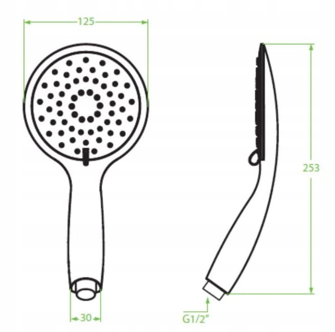 Laveo Fino Chromium 3-Spray Shower Set on a Bar