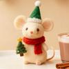 Felted Mouse Lightweight Cute Animal Figurine Christmas Felt Mouse Decor For Indoor Windowsills Holiday Bedroom Living Room Den