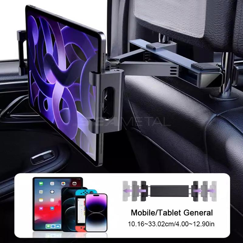 SEAMETAL Car Mounts Holder Interior Seat Back Ipad Holder Phone Support For 4-12.9Inch Car Bracket Auto Cellphone Stand Accessor