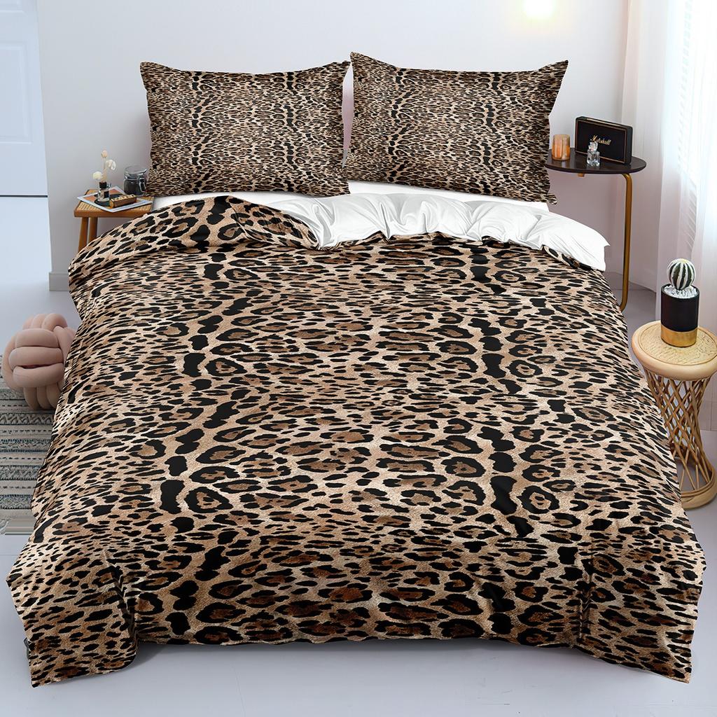 Eine Leinwand voller Flecken für die kreative Seele - Künstlerisches Leopardenmuster Bettwäsche-Set, Bettbezug & Kissenbezüge, Ein Geschenk ästhetischer Vision