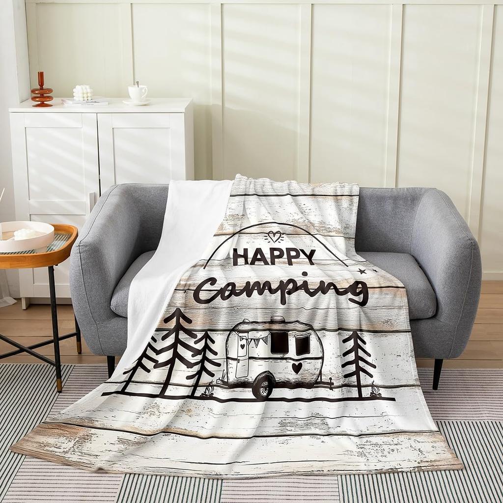 Contemporary Swirl Ring Line Art Pattern Comfortable Fleece Blanket Fit Living Room Bed Office All-match Simple Household Decor