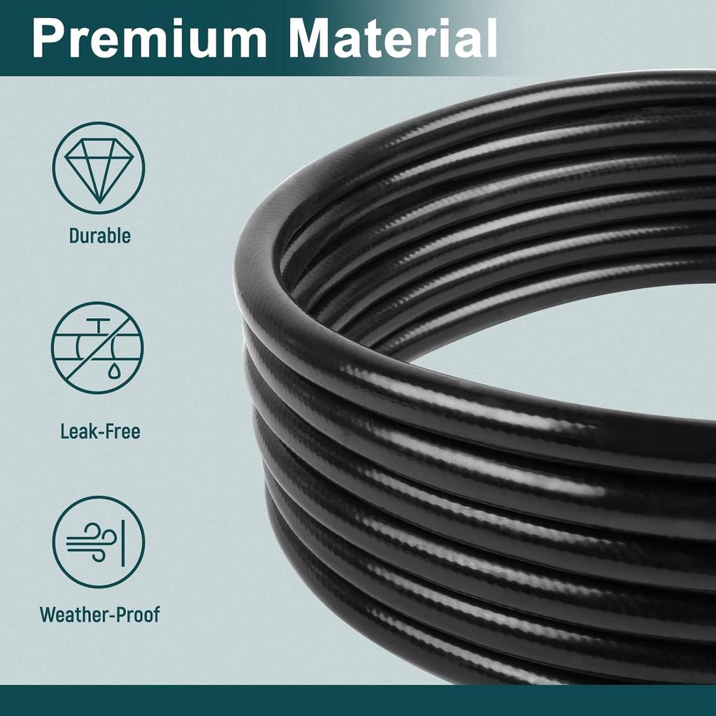 GASPRO 12 FT Propane Extension Hose with Gauge for 100lb Propane Tank, Also for RV, Gas Grill, Heater and Other Propane Appliances, QCC-1 to Standard
