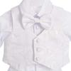 Dressy Daisy Baby White Christening Suit with Floral Long Sizes Months Boy's Hat, Pattern, Sleeves, 6-9