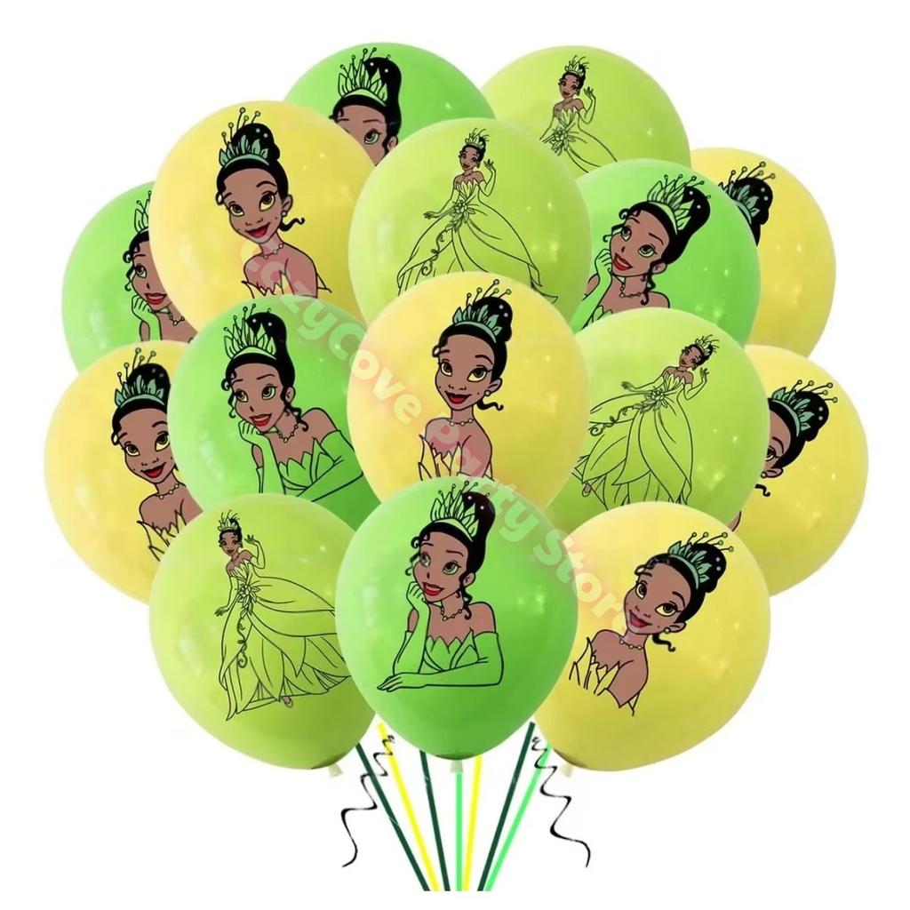 Frog Tiana Princess Party Decoration Set Paper Cup Plate Napkin Balloons Kids Girl Birthday Surprise Gift Baby Shower Photo Prop