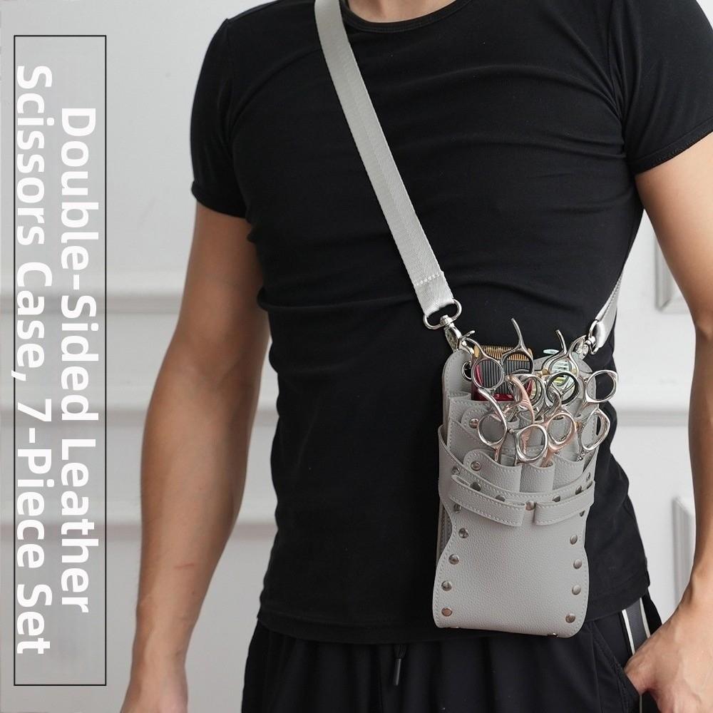 PU Leather Hairdressing Tools Bag Large Capacity Barber Tools Bag Barber Tools Waist Pack Barbers
