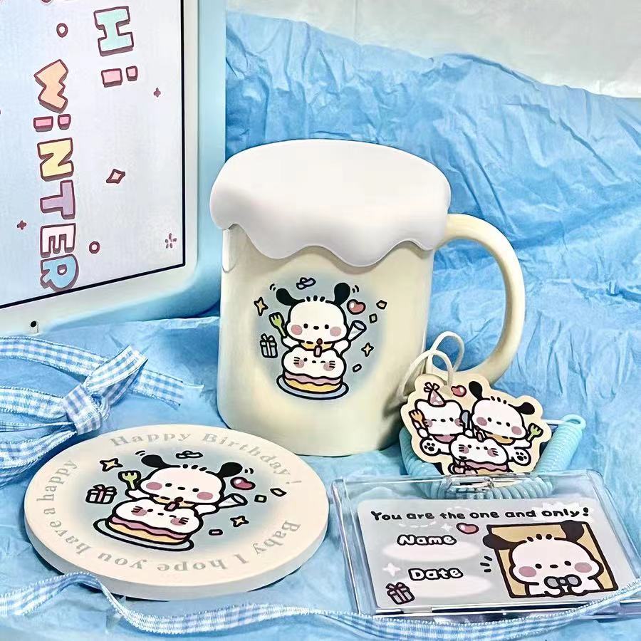 Søt Tegneserie Hjemmekopp Fargerik Katteunge Personlig Forretningsgave Suvenir Hjem Hybel Melkekopp
