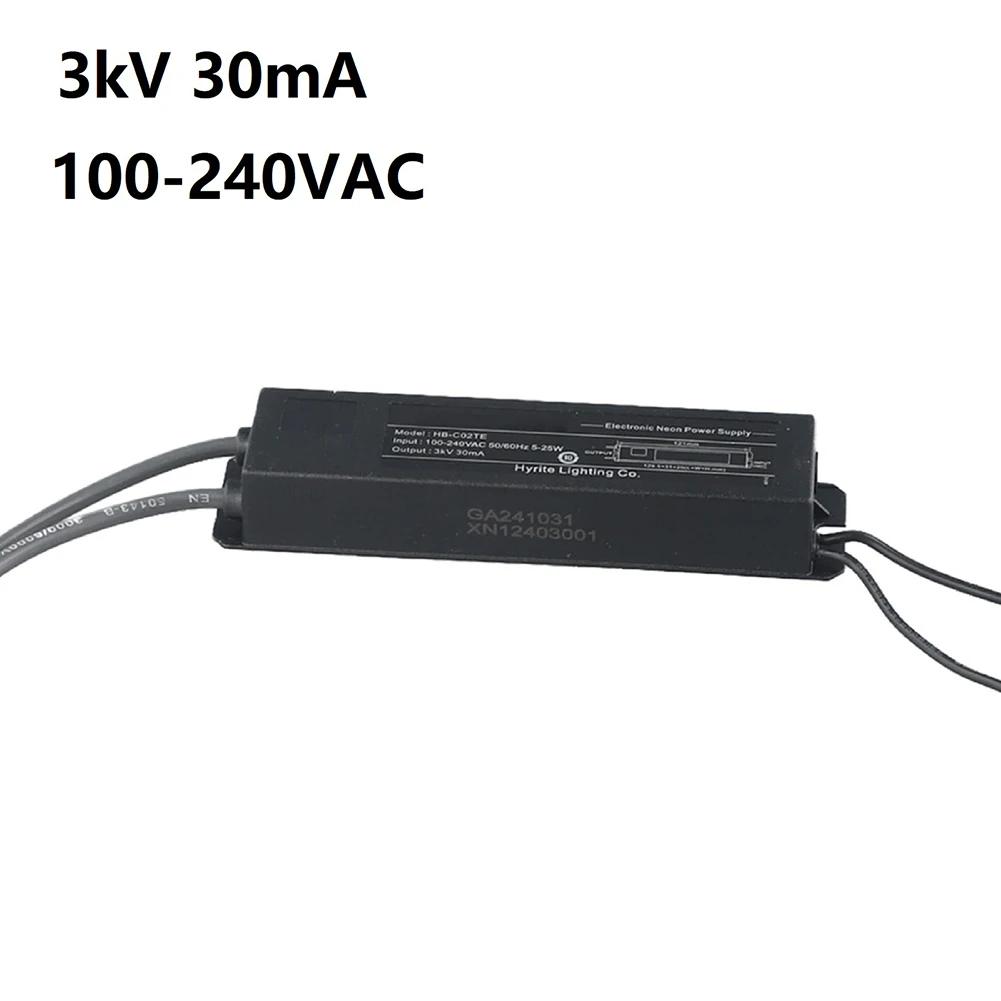 Electronic Neon Transformer 3KV 30mA Power Supply AC100-240V 50/60Hz 5-25W Enhances Neon Light Effect