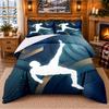 Printed 3Pcs Bedding Set Cristiano Ronaldo Pattern Bed Sheet Pillowcase For Bedroom Decor