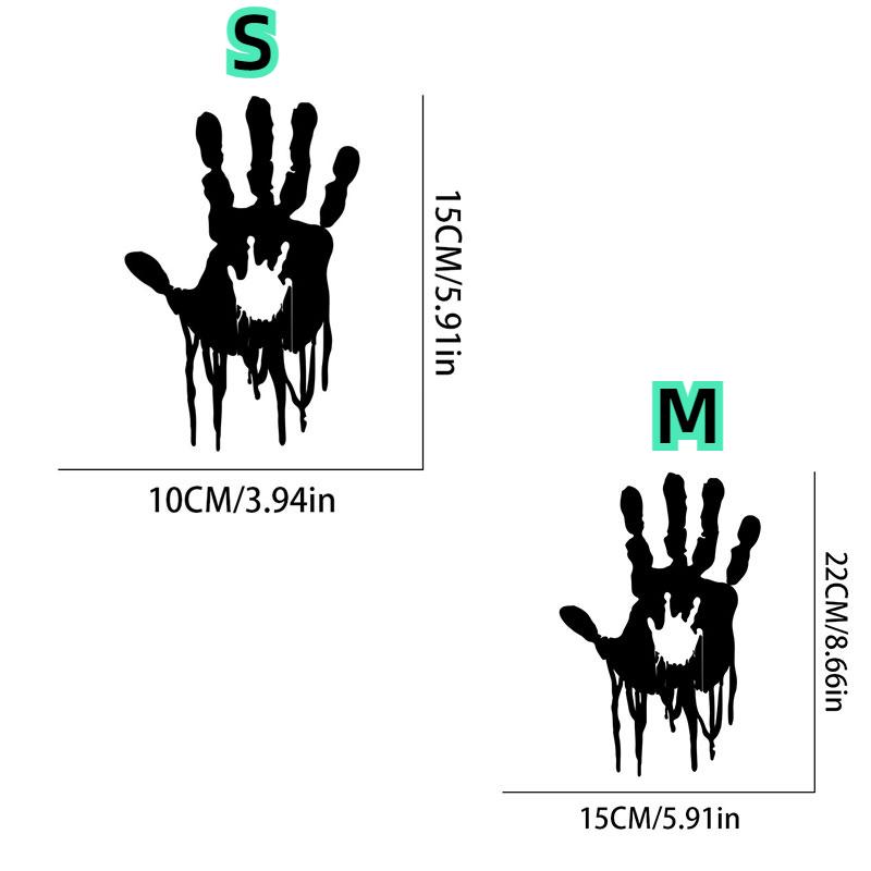 1PC 3D Bleeding Palm Motorcycle Stickers Waterproof DIY Motorbike Fuel Tank Fairing Vinyl Decals Car Window Halloween Decoration