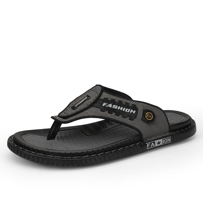 Men Flip Flops Hiking Sandals Leather Outdoor Summer White Black Wide Palm Blue Beach Shoes Plus Size Open Toe Plus Size
