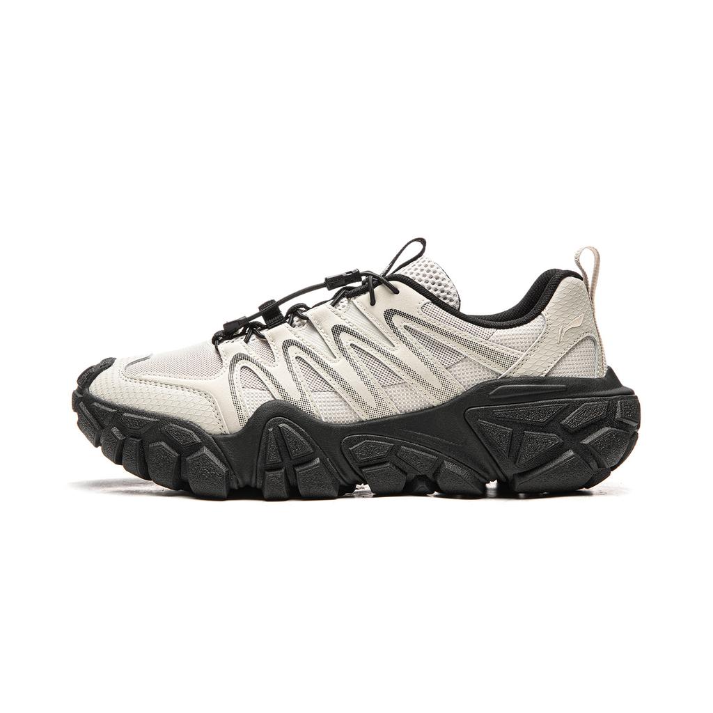 Li Ning Sand Dune Cushioning Slip Resistant Abrasion Resistant Support Height Increasing Low top Outdoor Shoes Men's AGCW093-4