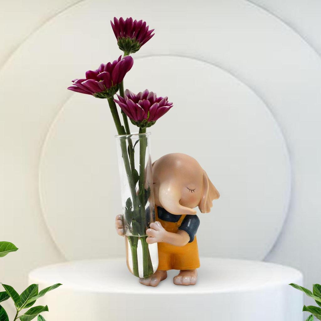 Tisch Mini Vase Glas Reagenzglas Kreatives Tier Tragbarer Hydrokultur Pflanzenhalter für