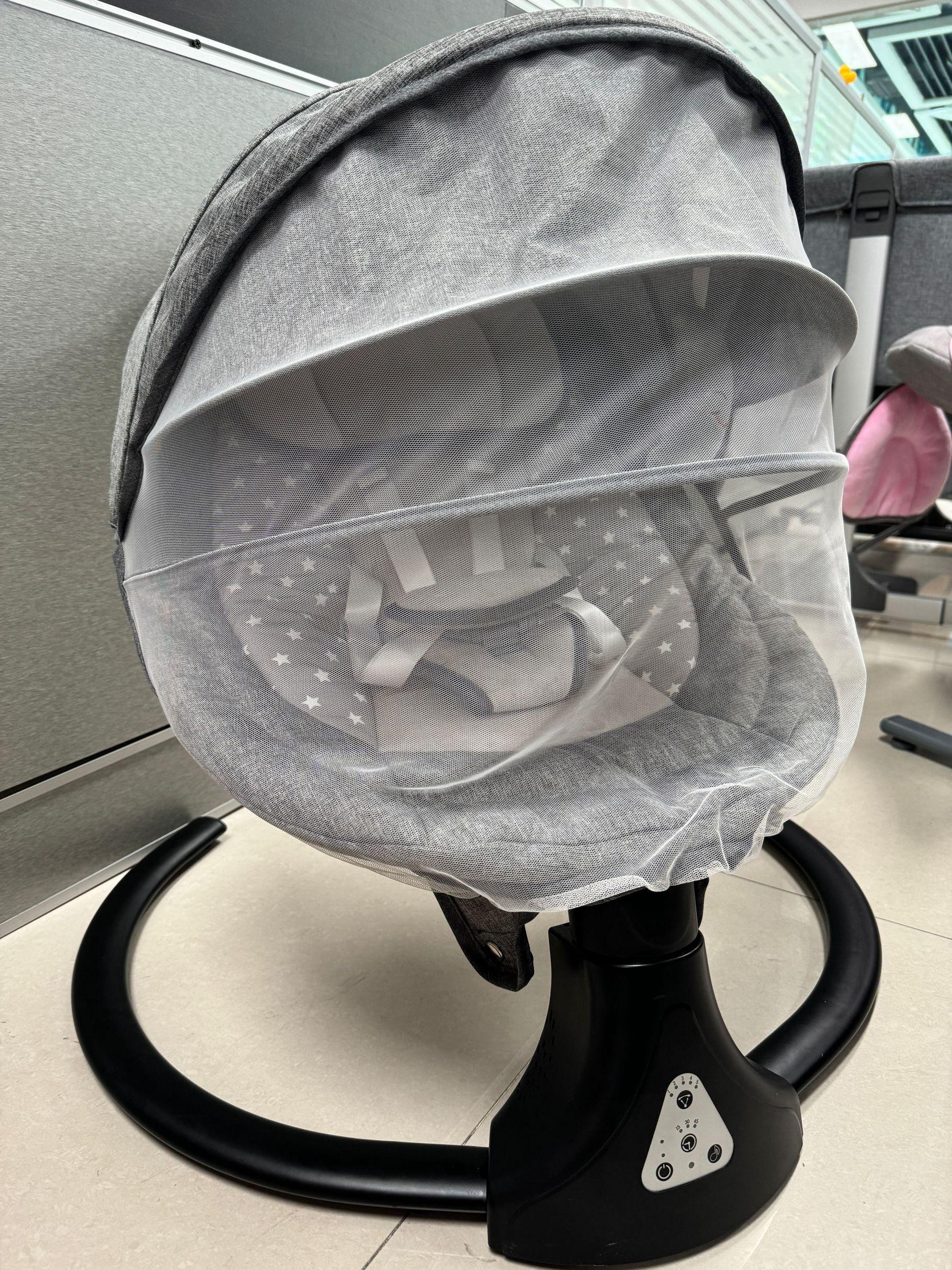 Elektrische Baby Wipstoel 5 Snelheden 3 Timer 12 Muziekjes met   voor Huis Binnen Buiten