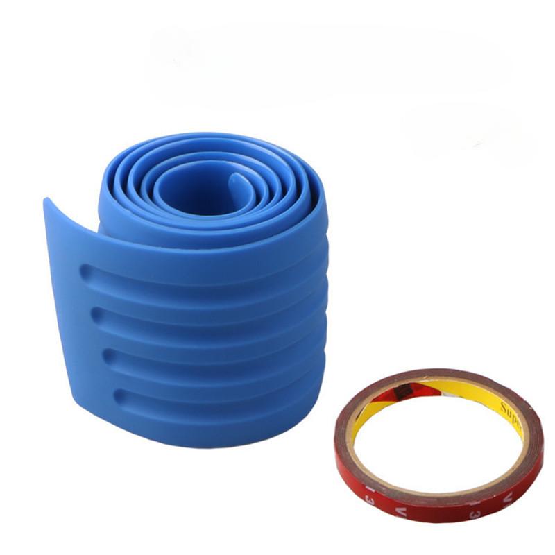 1PC 90CM Car Trunk Protection Strip Bumper Anti-collision Anti-rub Rubber Strip Tail Door Decorative Threshold Rear Guard Plate