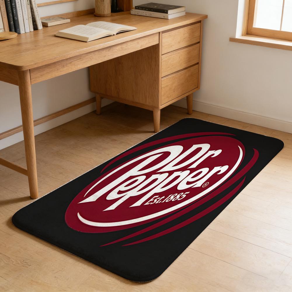 drink D-Dr Pepper Floor Mat Flannel Door Mat Non-Slip Absorbent Washable Indoor Home Rug