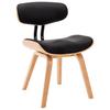 Dining Chairs 2 Pcs Black Bentwood and Faux Leather