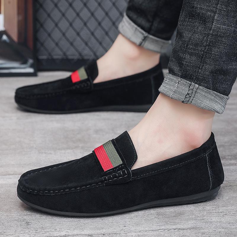 Fashion Luxury Man Moccasin Shoes Classic Handmade Suede Loafers Men Leather Casual Shoes Comfort Slip-On Driving Shoes Men Flat