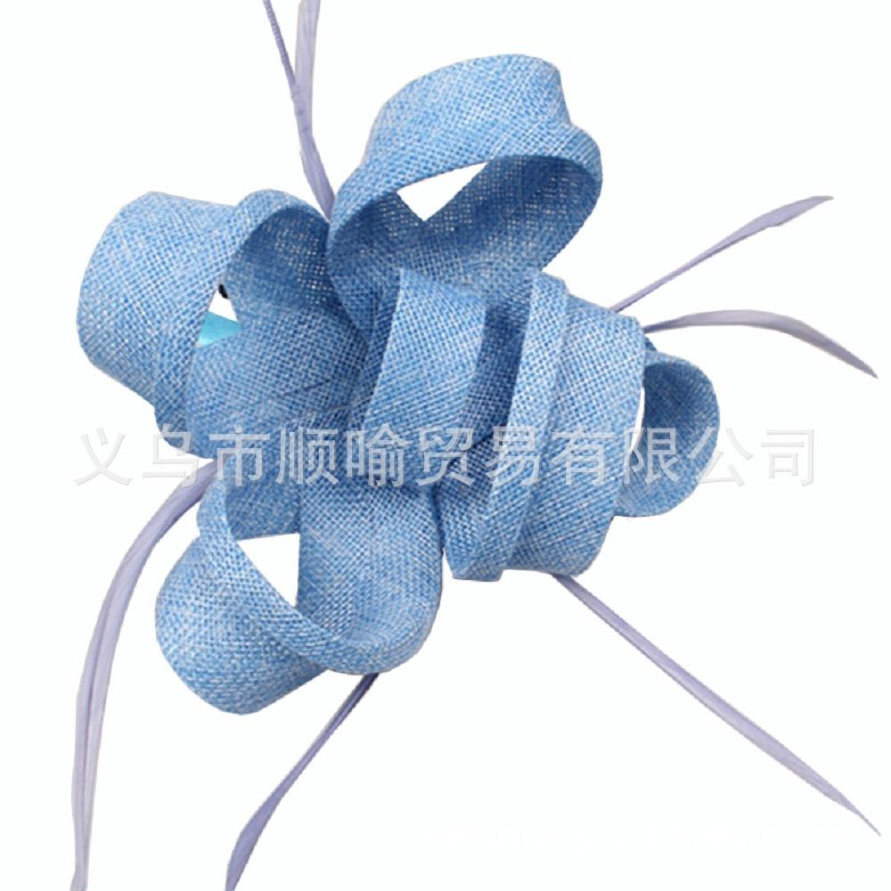 Wassermelonenrot Exquisites Schleifen-Stirnband Imitation Hanfgarn Kopfbedeckung Britische Haaraccessoires Society Ball Empfang