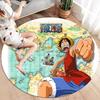 One Piece Monkey D Luffy Round Area Rug Carpet Rug For Living Room Bedroom Sofa Playroom Decor Nonslip Floor Mat