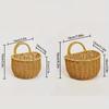 Imitation Rattan Woven Ginger And Garlic Egg Wall Hanging Storage Basket Bathroom Wall Hanging Basket