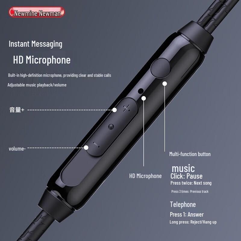 Newmine Type-C In-Ear Wired Earphones TP08