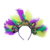 Disco Party Costume Set With Fashion Polyester Halloween Dance Costume And Matching Headpiece For Women
