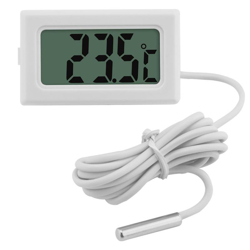 Mini LCD Digital Thermometer with Waterproof Probe Indoor Outdoor Convenient Temperature Sensor for Refrigerator Fridge Aquarium