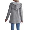 Spring/Autumn Women's Casual Loose Solid Color Ripple Patchwork Zippered Hoodie Jacket for Women