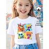 European Sizes Super Cat Heroes Adventure Girls T-Shirt Soft & Comfortable Everyday Top, Suitable for Home, Outdoor, and Sports Activities