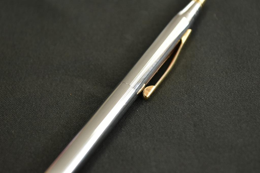 Vintage Cross Classic Century Medallist Ballpoint Pen Silver Gold Trim USA