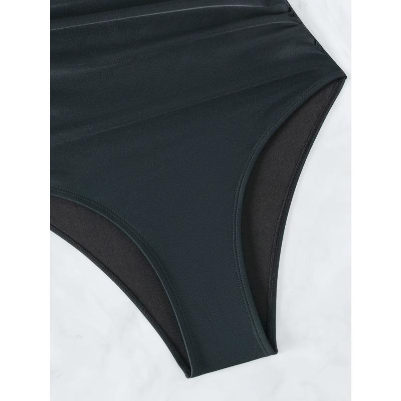 2026 Jednolity Jednoramienny Kostium Kąpielowy Push-Up Wysoki Wycięcie Dla Kobiet Bez Pleców Jednoczęściowy Kostium Kąpielowy Plażowy