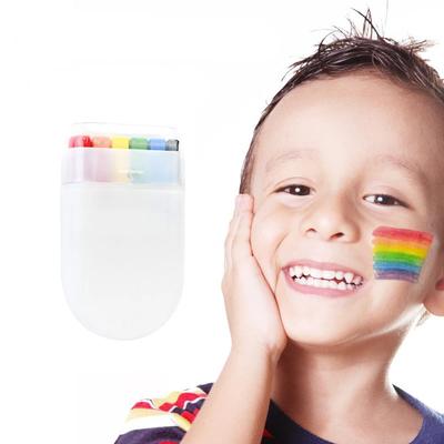 1 Adet Gökkuşağı 6 Renkli Yüz Vücut Boyası Çubuğu Boyama Macunu Uzun Ömürlü Cilt Dostu Yıkanabilir Vücut Dövmesi Renkli Yağ Pigment Kalemi