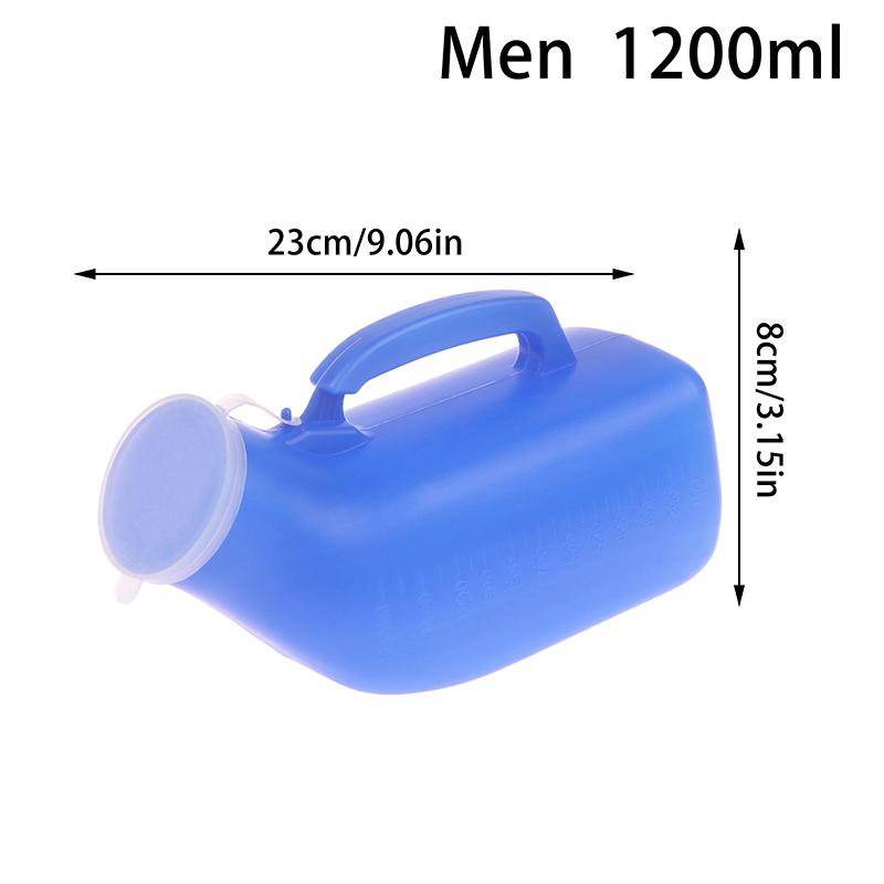 1Pc Portable Urinals Bottle For Women/Men 1000/1200Ml Plastic Bedpan Bottle With/Without Lid Pee Container Urinary Pee Bottle