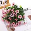 Yousheng 7 Stems Artificial Violets Flowers Faux Silk Violets Bouquet UV Resistant Outdoor Fake Bloom for Vase Home Garden Wedding Decor