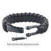 Survival Paracord Bracelet Men Three-Holes Adjustable U-Type Buckle 550 Parachute Rope Outdoor Camping Hiking Emergency