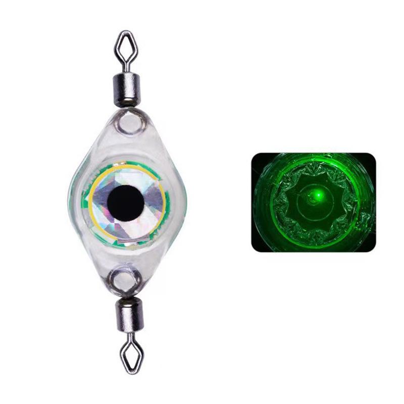 Led Fishing Bait Light Eye Shape Fishing Lure Light Waterproof Sensing Deep Drop For Seawater Freshwater Underwater High Bright