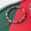 European and American Christmas popular soft pottery bracelet, elk snowman Christmas tree alloy pendant, gift jewelry