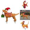 Festive Dog Led String Lights With Plastic Material For Yard And Patio Decor
