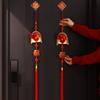 Traditional New Year Pendant Chinese Knot Good Luck Wall Door Hanging Ornaments Bamboo Woven Tassel Horse Year Decoration
